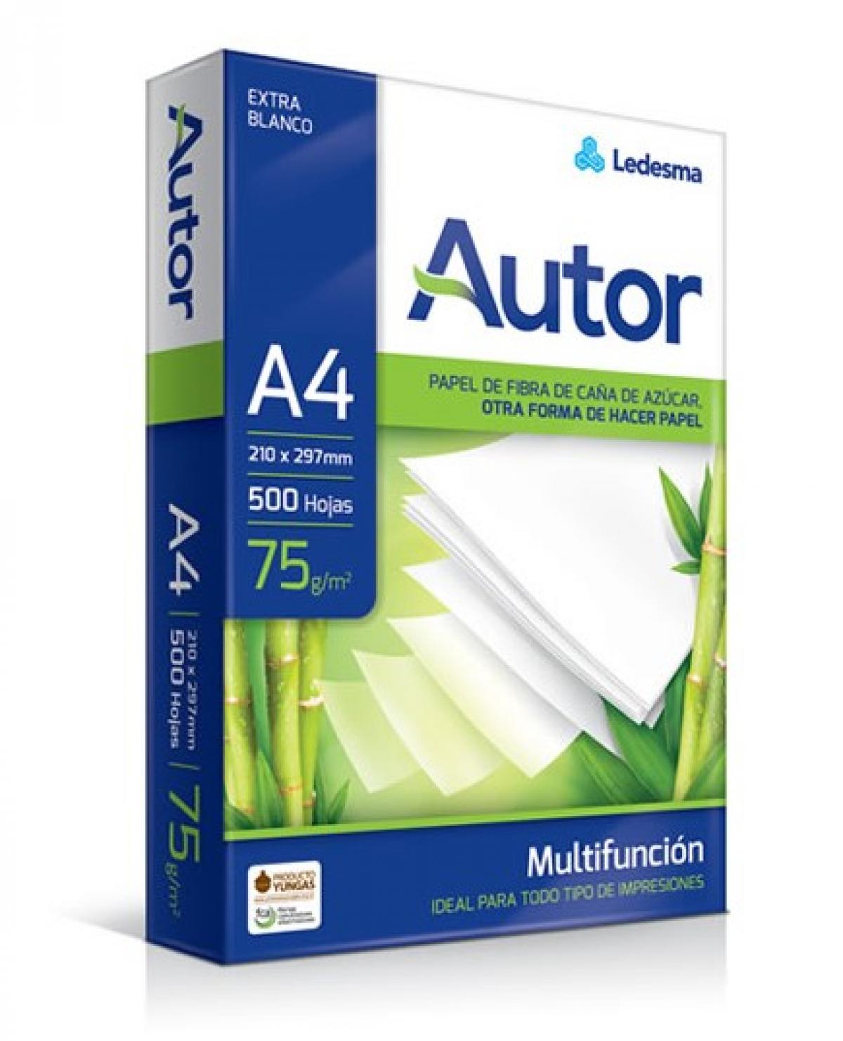 Venta Resma Autor A4 75grs 500h Multifuncion Libreria Resmas Papelera 7347